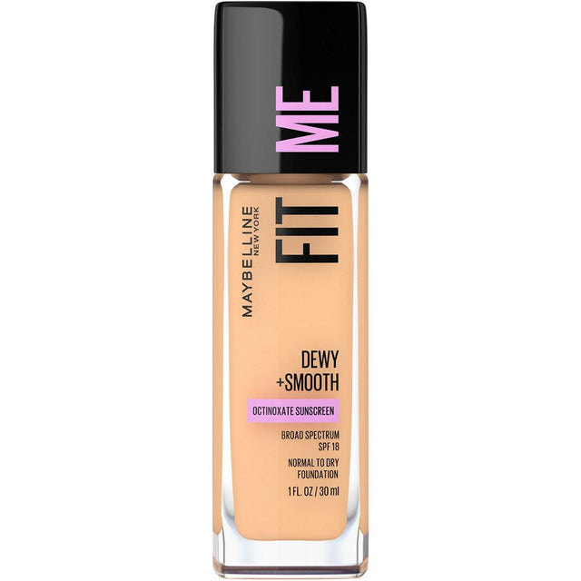 MAYBELLINE New York Fit Me Dewy + Smooth Foundation Makeup, 210 Sandy Beige, 1 oz-041554238709-LR-215027-1-LR eShop
