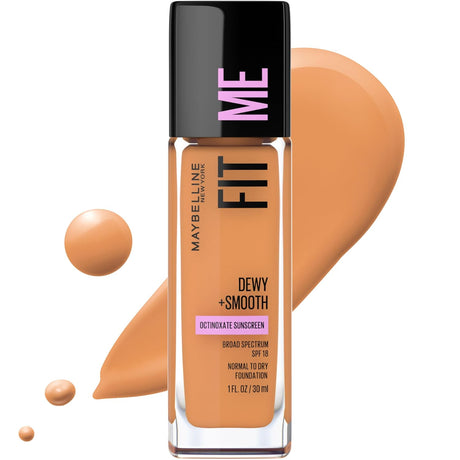 MAYBELLINE New York Fit Me Dewy + Smooth Foundation Makeup, 330 Toffee, 1 oz-041554400816-LR-252557-2-LR eShop