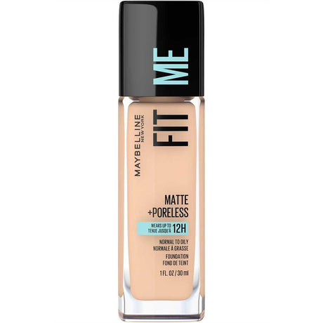 MAYBELLINE New York Fit Me Matte + Poreless Foundation Makeup, 124 Soft Sand, 1 oz-041554538694-LR-315316-1-LR eShop