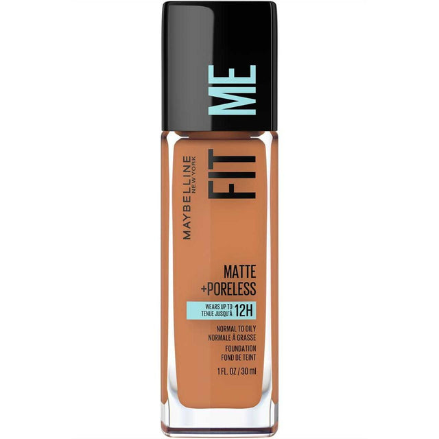 MAYBELLINE New York Fit Me Matte + Poreless Foundation Makeup, 338 Spicy Brown, 1 oz-041554466508-LR-292907-1-LR eShop