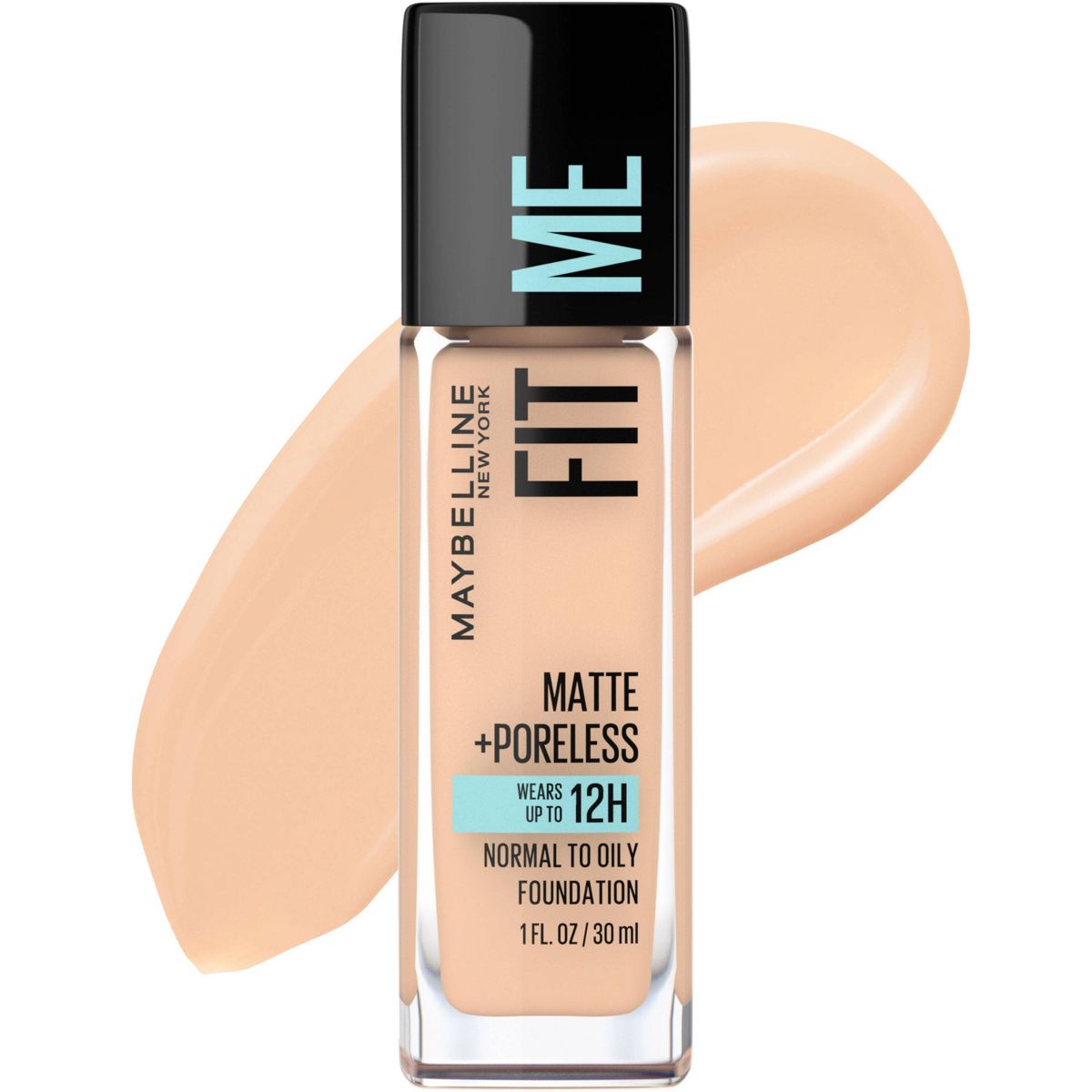 MAYBELLINE New York Fit Me Matte + Poreless Oil Free Liquid Foundation - 124 Soft Sand, 1 fl oz-041554538694-LR-100063-1-LR eShop