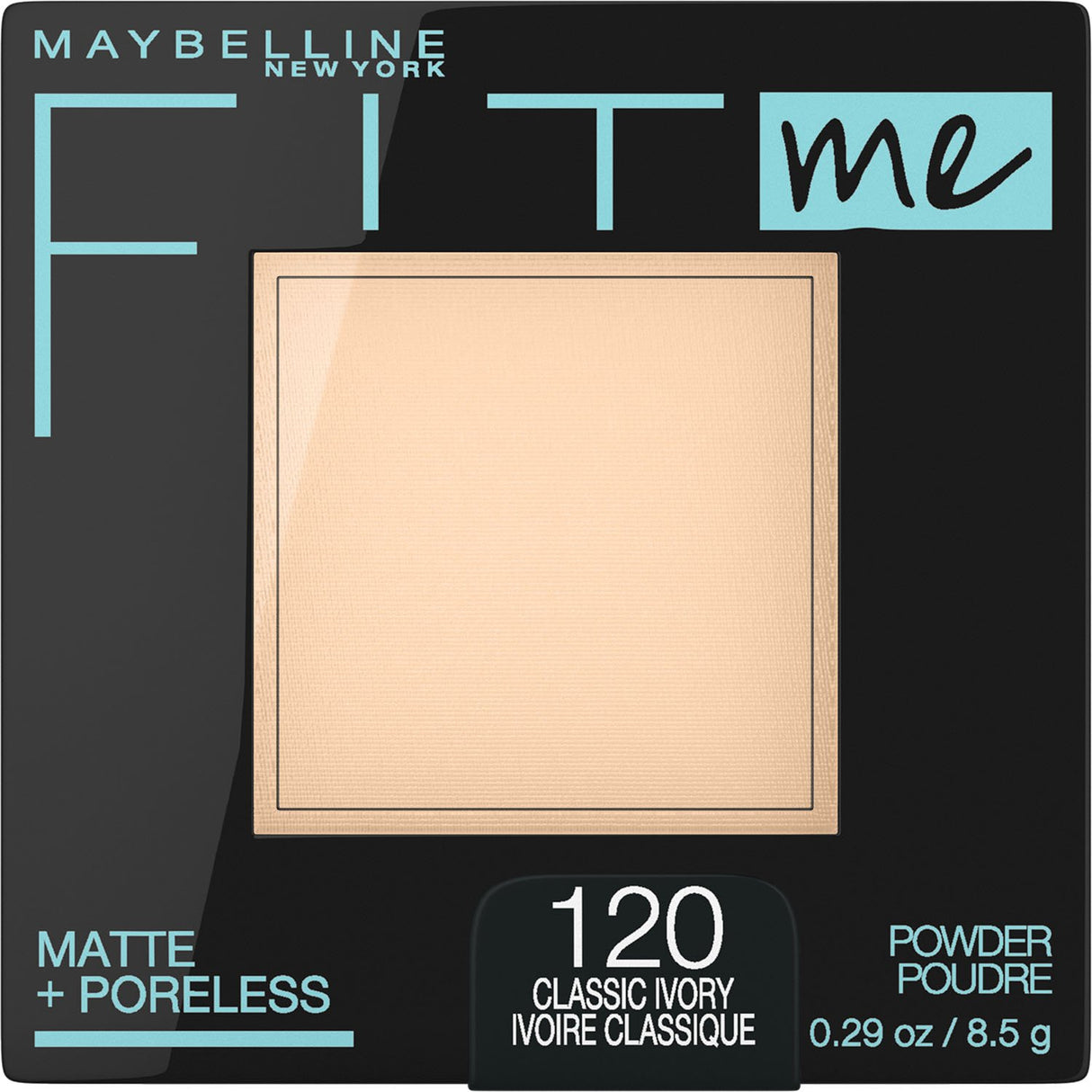 MAYBELLINE New York Fit Me Matte + Poreless Pressed Face Powder Makeup, 120 Classic Ivory, 0.29 oz-041554433784-LR-279795-1-LR eShop
