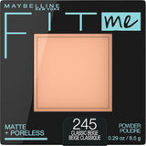 MAYBELLINE New York Fit Me Matte + Poreless Pressed Face Powder Makeup, 245 Classic Beige, 0.29 oz-041554553499-LR-326547-1-LR eShop