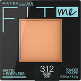 MAYBELLINE New York Fit Me Matte + Poreless Pressed Face Powder Makeup, 312 Golden, 0.29 oz-041554553505-LR-326548-1-LR eShop