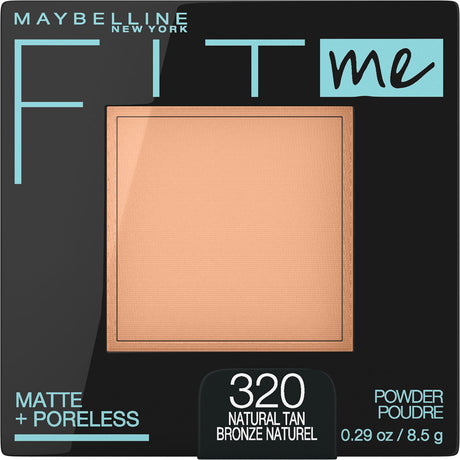 MAYBELLINE New York Fit Me Matte + Poreless Pressed Face Powder Makeup, 320 Natural Tan, 0.29 oz-041554488357-LR-296228-1-LR eShop