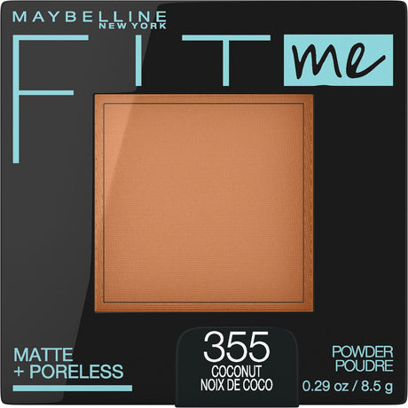 MAYBELLINE New York Fit Me Matte + Poreless Pressed Face Powder Makeup, 355 Coconut, 0.29 oz-041554553468-LR-327315-1-LR eShop