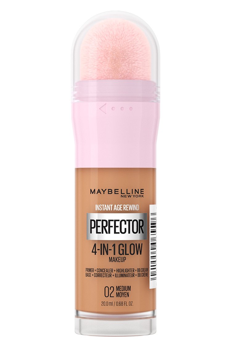 MAYBELLINE New York Instant Age Rewind Perfector 4-In-1 Glow Makeup, 02 Medium, 0.68 oz-041554065596-LR-345589-1-LR eShop