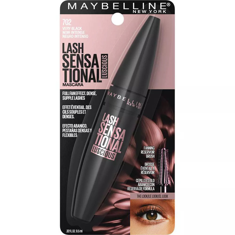 MAYBELLINE New York Lash Sensational Luscious Washable Mascara, 702 Very Black, 0.32 oz-041554460254-LR-292913-3-LR eShop