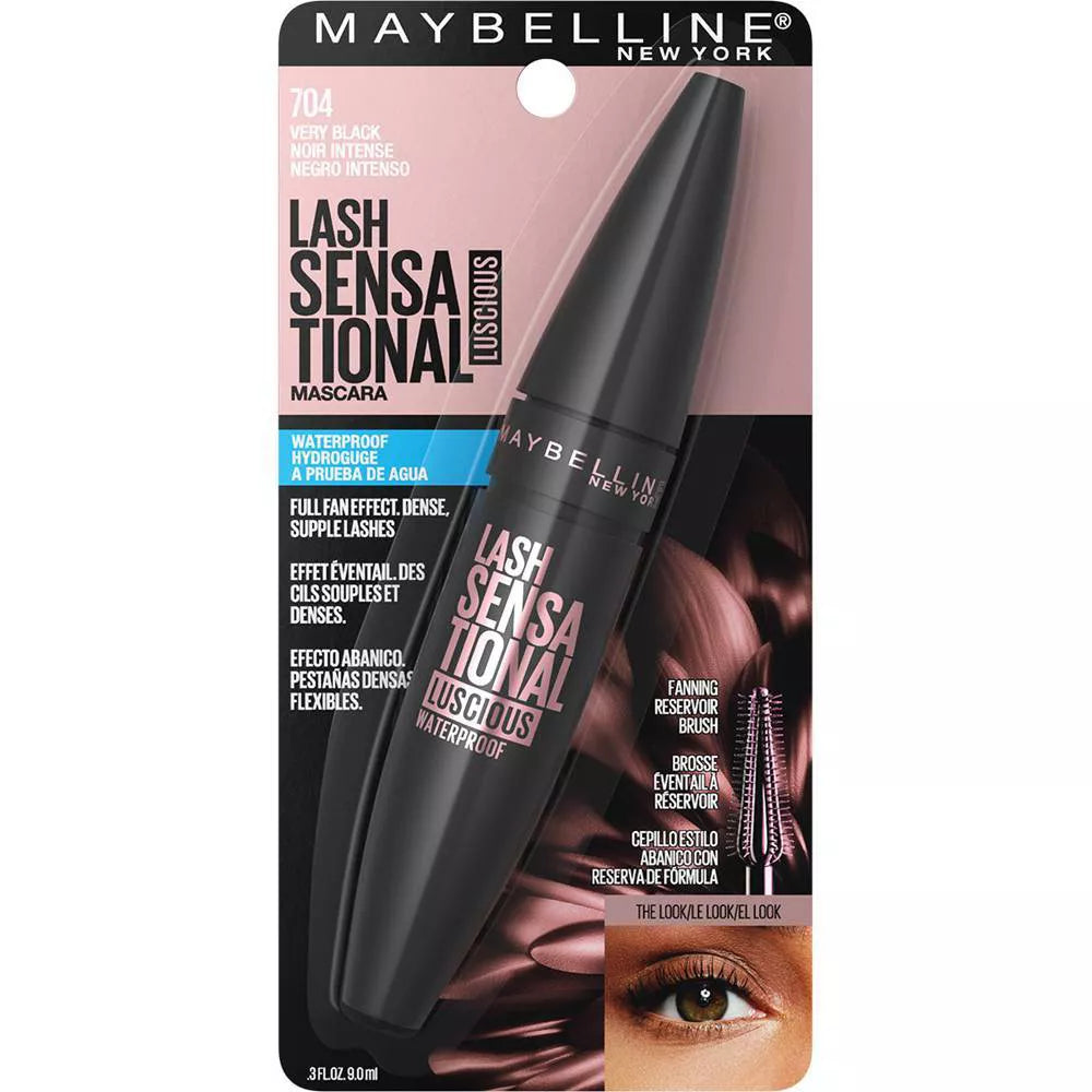MAYBELLINE New York Lash Sensational Luscious Waterproof Mascara, 704 Very Black-041554460278-LR-292910-3-LR eShop