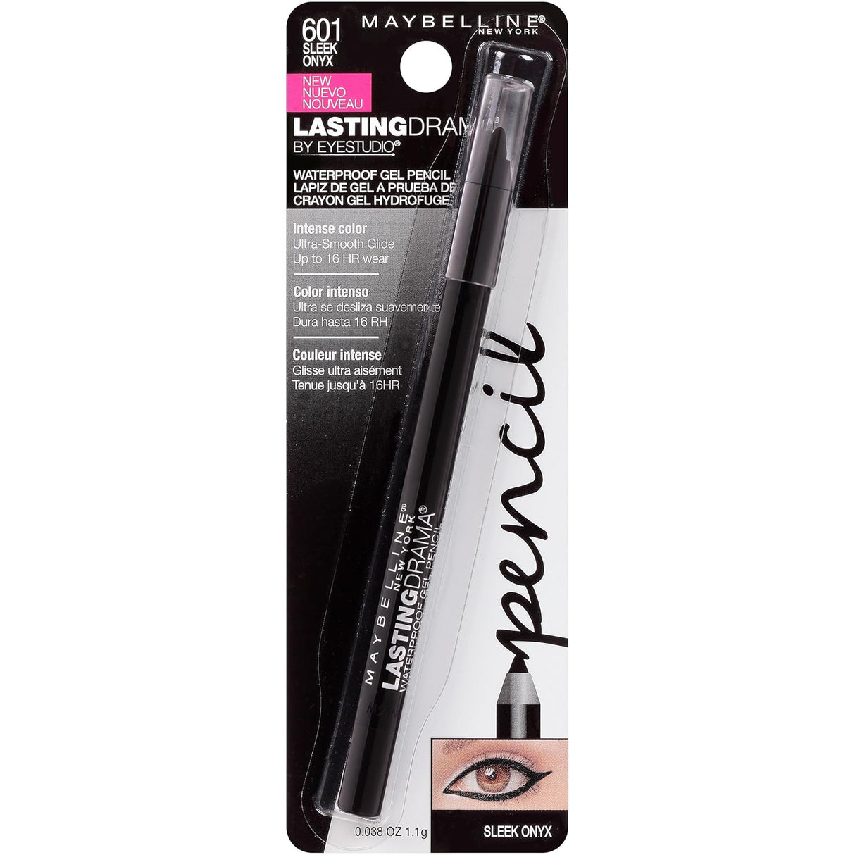 MAYBELLINE New York Lasting Drama Matte Eyeliner Makeup, 601 Sleek Onyx, 0.01 oz-041554434804-LR-287811-1-LR eShop