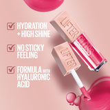 MAYBELLINE New York Lifter Gloss Lip Gloss Makeup With Hyaluronic Acid, 022 Peach Ring, 0.18 fl. oz.-041554085419-LR-349612-4-LR eShop