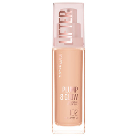 MAYBELLINE New York Lifter Plump & Glow Foundation, 102, 1.01 oz-041554101089-LR-360400-1-LR eShop