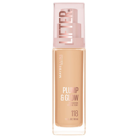 MAYBELLINE New York Lifter Plump & Glow Foundation, 118, 1.01 oz-041554101133-LR-360405-1-LR eShop
