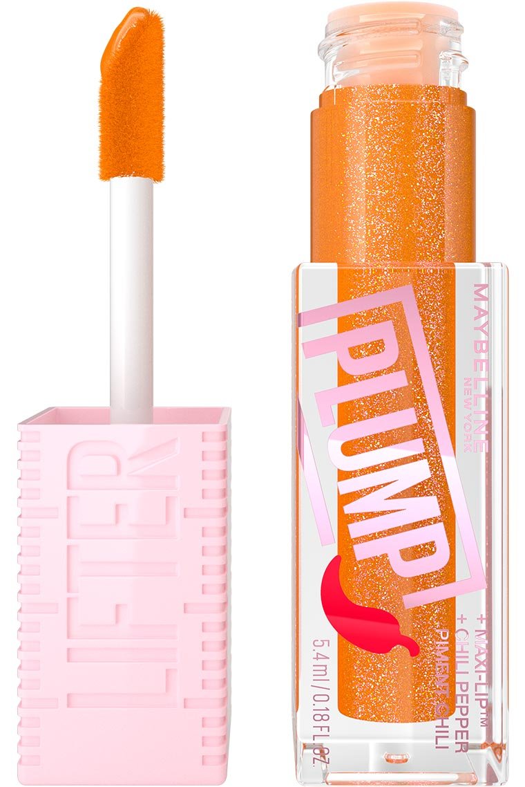 MAYBELLINE New York Lifter Plump Lip Plumping Gloss Makeup, 008 Hot Honey, 0.18 oz-041554080681-LR-351901-1-LR eShop