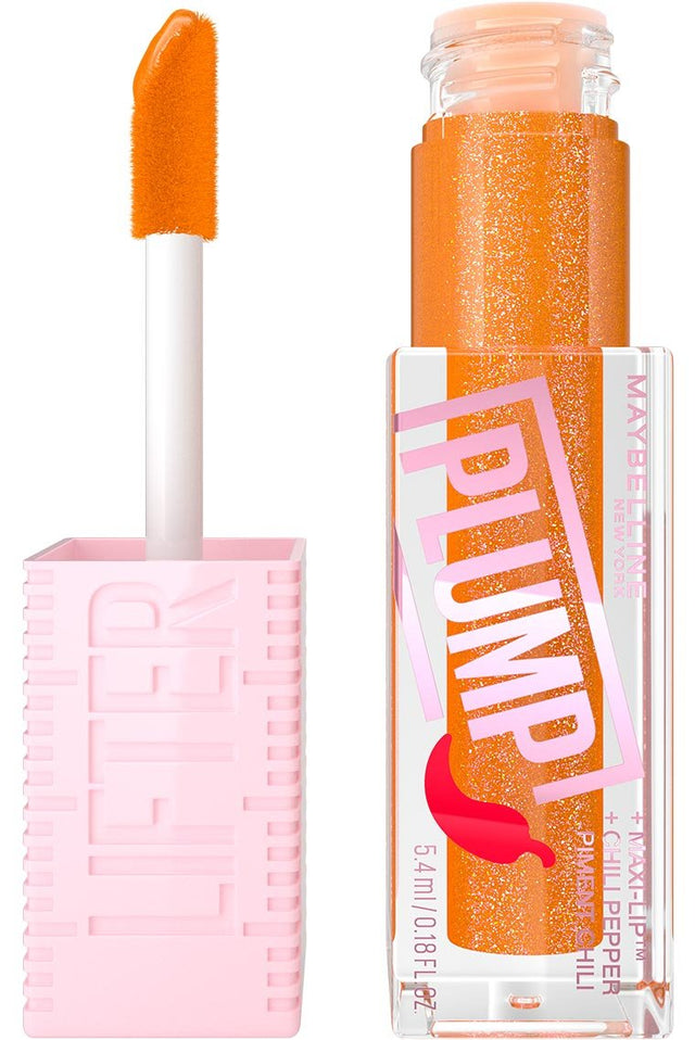 MAYBELLINE New York Lifter Plump Lip Plumping Gloss Makeup, 008 Hot Honey, 0.18 oz-041554080681-LR-351901-1-LR eShop
