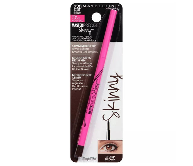 MAYBELLINE New York Master Precise Skinny Gel Pencil Eyeliner, 220 Sharp Brown-041554460841-LR-292893-1-LR eShop