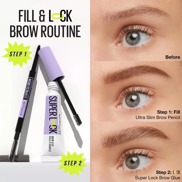MAYBELLINE New York Super Lock Brow Glue Clear & Tinted Eyebrow Gel, Black, 0.23 oz-041554097900-LR-358218-9-LR eShop