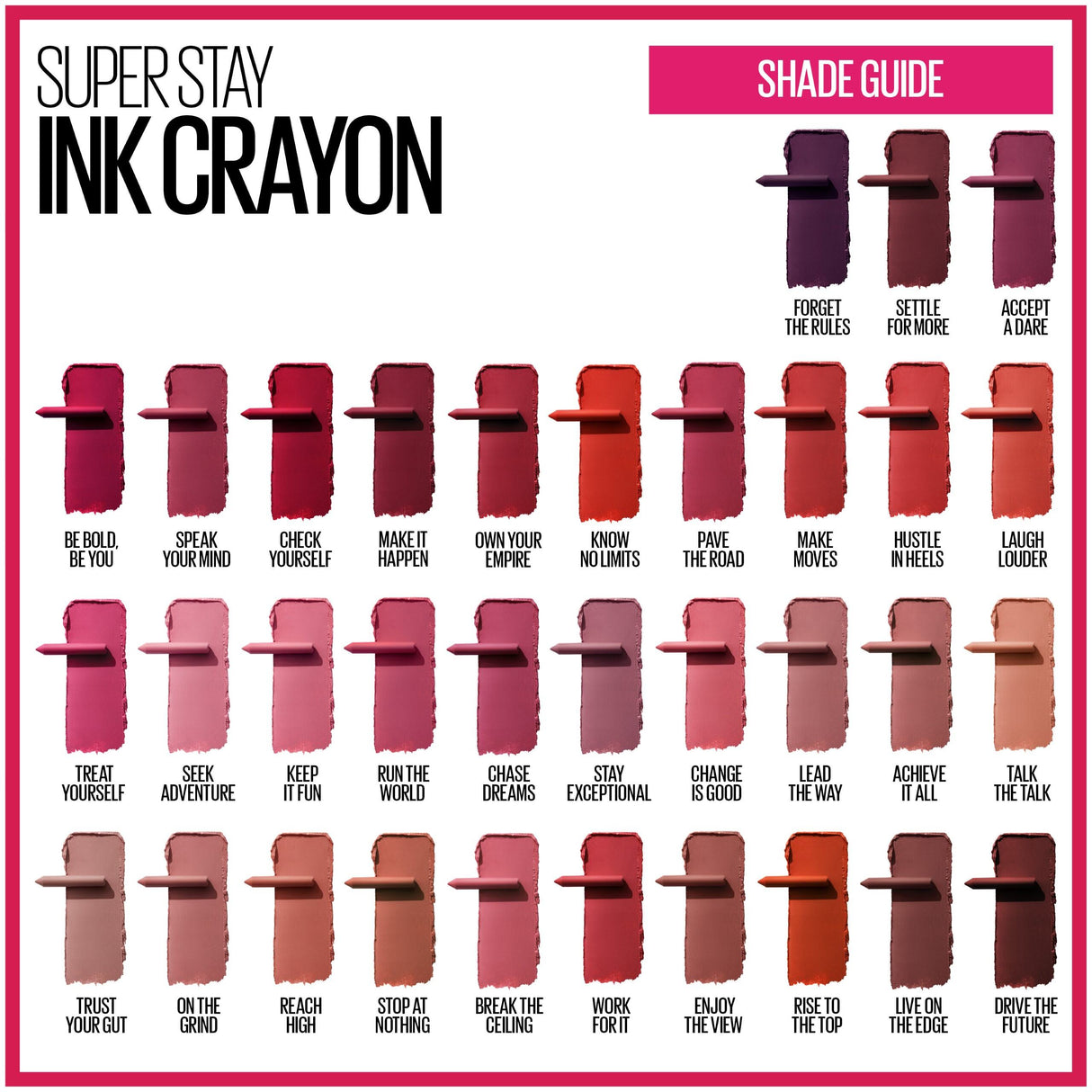 MAYBELLINE New York Super Stay Ink Crayon Lipstick Matte Longwear Lipstick Makeup, Pave The Road, 0.04 oz-041554064650-LR-340366-14-LR eShop