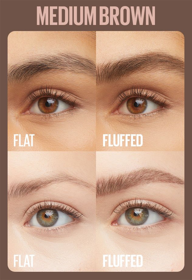 MAYBELLINE New York Superfluff Brow Mousse, 257 Medium Brown, 0.17 oz-041554095715-LR-356317-4-LR eShop