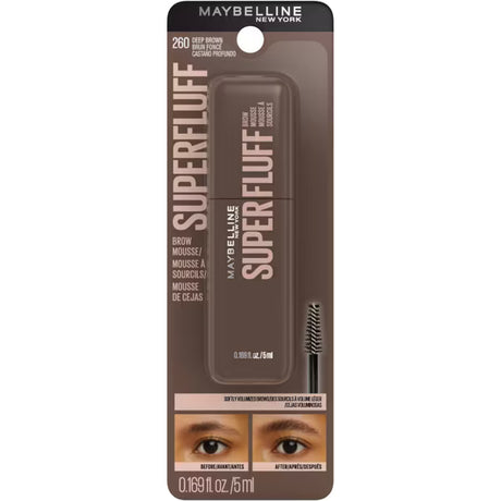 MAYBELLINE New York Superfluff Brow Mousse, 260 Deep Brown, 0.17 oz-041554095722-LR-356318-1-LR eShop