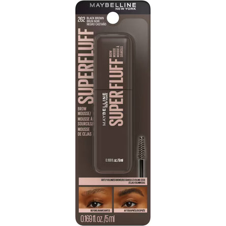 MAYBELLINE New York Superfluff Brow Mousse, 262 Black Brown, 0.17 oz-041554095739-LR-356319-1-LR eShop