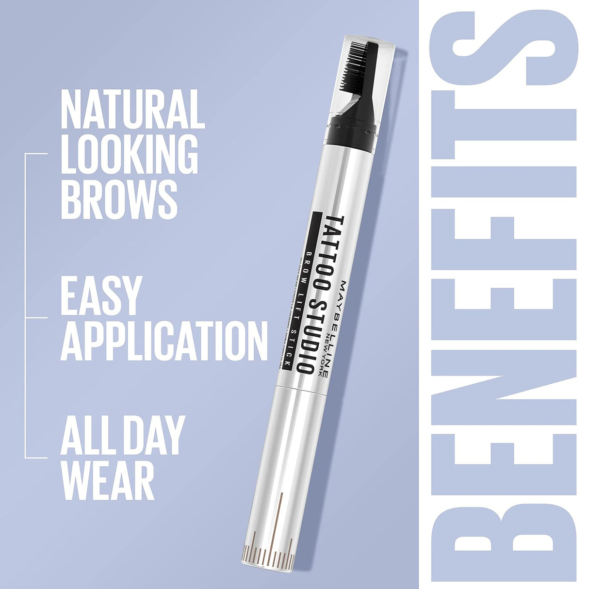 MAYBELLINE New York Tattoo Studio Brow Lift Stick Makeup with Wax Conditioning Complex, 264 Clear, 0.038 oz-041554071801-LR-342474-5-LR eShop