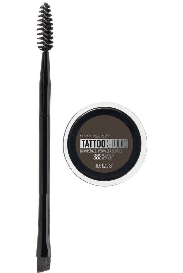 MAYBELLINE New York Tattoo Studio Brow Pomade Long Lasting, Buildable Eyebrow Makeup, Black Brown, 0.106 oz-041554563733-LR-327277-1-LR eShop