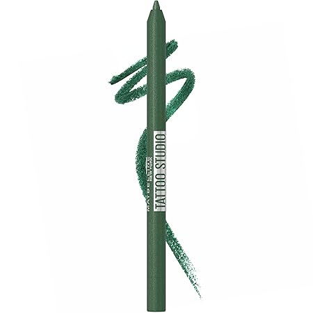 MAYBELLINE New York Tattoo Studio Sharpenable Gel Pencil Longwear Eyeliner Makeup, Hunter Green, 0.04 oz.-041554091953-LR-354627-1-LR eShop