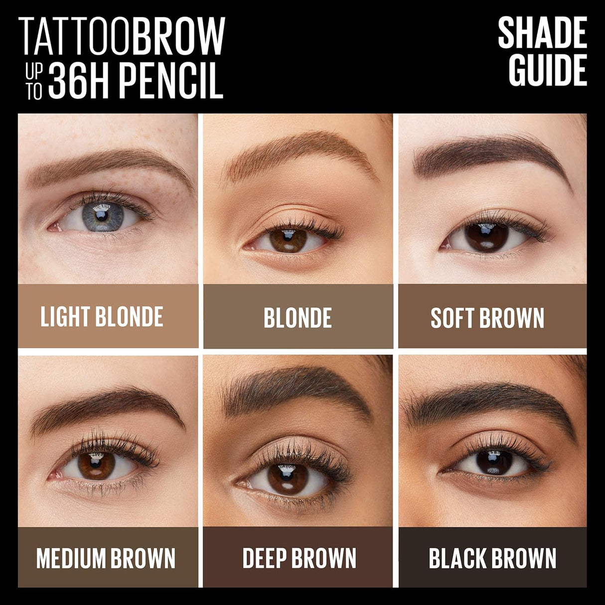 MAYBELLINE New York Tattoo Studio Waterproof Brow Pencil Up To 36 Hr Wear, 260 Deep Brown-041554588705-LR-337518-8-LR eShop