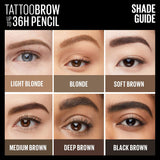 MAYBELLINE New York Tattoo Studio Waterproof Brow Pencil Up To 36 Hr Wear, 260 Deep Brown-041554588705-LR-337518-8-LR eShop