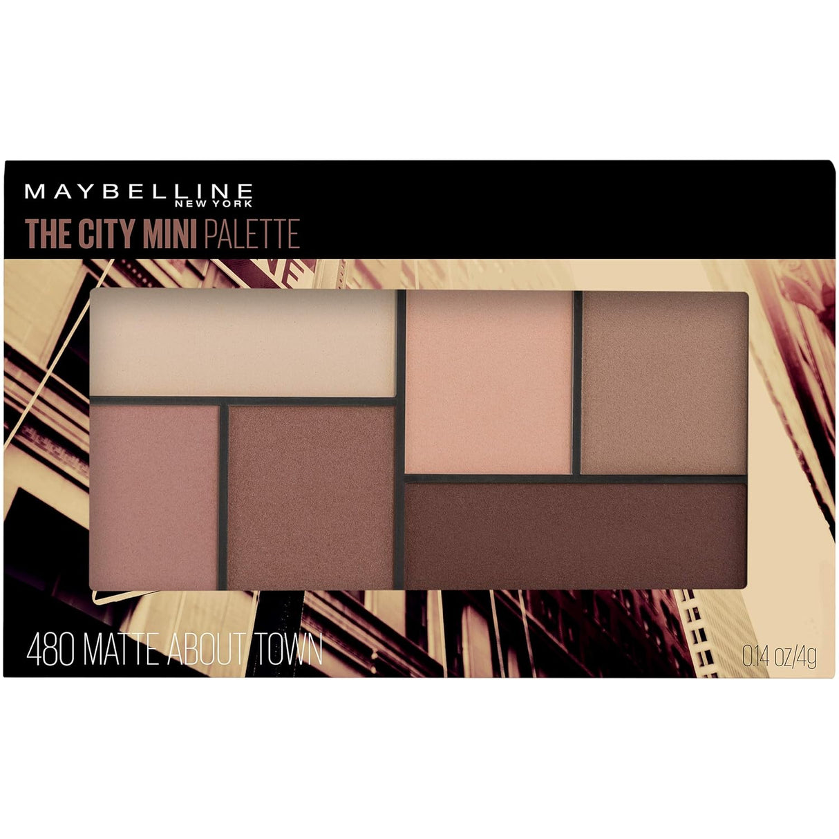 MAYBELLINE New York The City Mini Eyeshadow Palette, 480 Matte About Town, 0.14 oz-041554540772-LR-322607-1-LR eShop