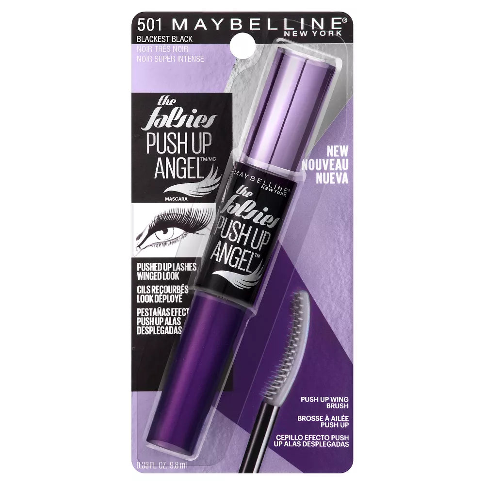 MAYBELLINE New York The Falsies Push Up Angel Washable Winged Mascara, 501 Blackest Black, 0.33 oz-041554459890-LR-301028-3-LR eShop