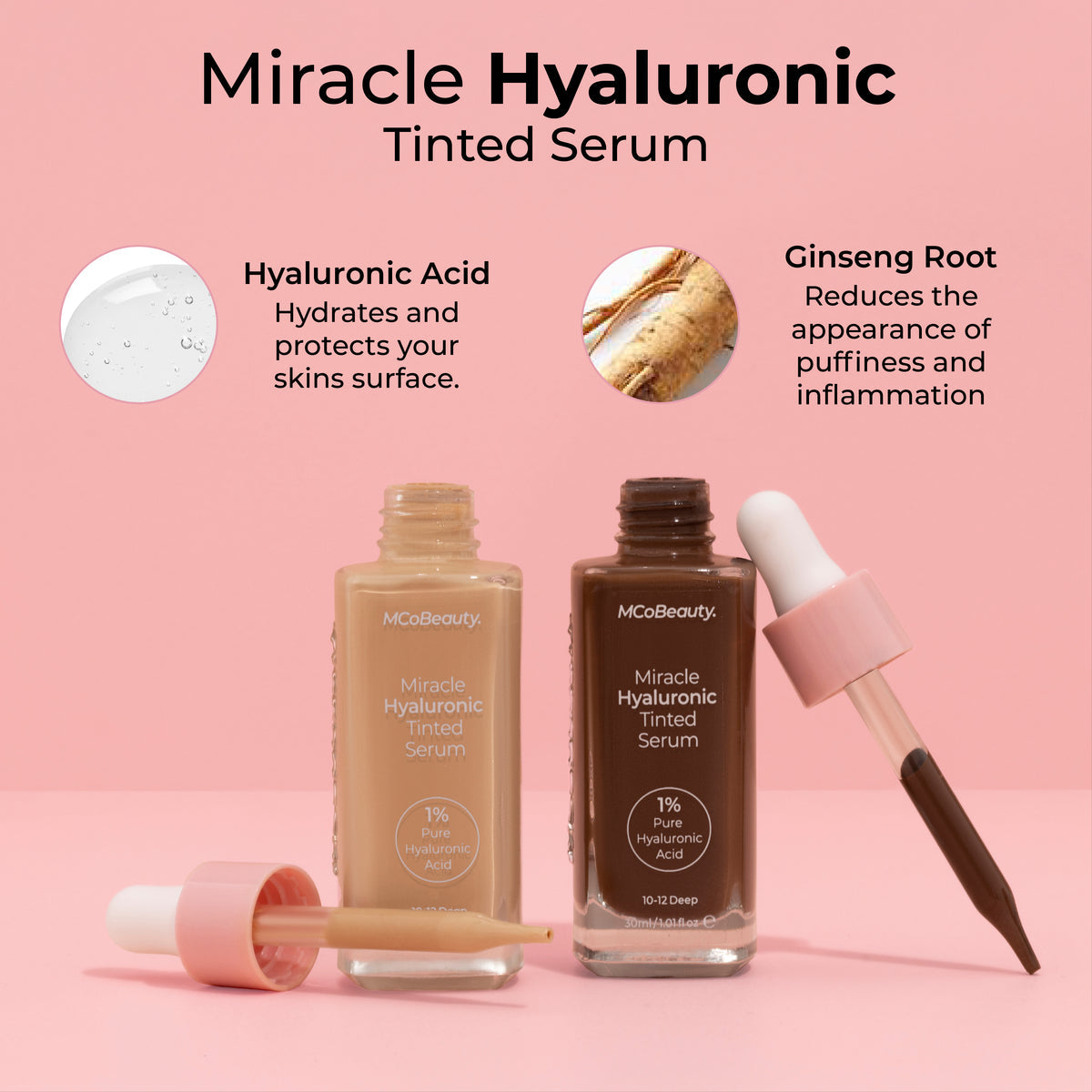 MCoBeauty Miracle Hyaluronic Tinted Serum - 10-12 deep-9331880017309-LR-355756-4-LR eShop