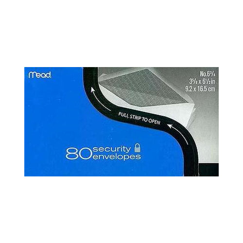 Mead #6 3/4 Security Envelopes White #6 3/4 80 ct-043100752127-LR-23440-1-LR eShop