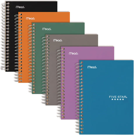 Mead Five Star 1-Subject Wirebound College Ruled Notebook - Assorted Colors, 7" x 5"-071723121440-LR-354810-1-LR eShop
