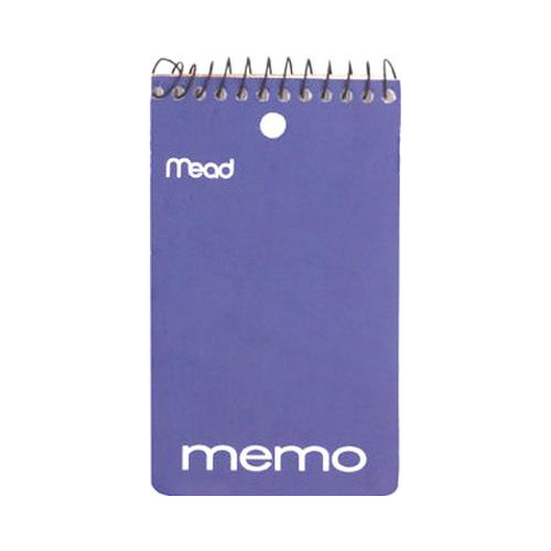Mead Top WireBound College Ruled 3" x 5" Memo Book - Assorted colors, 60 pages-043100453543-LR-26104-1-LR eShop