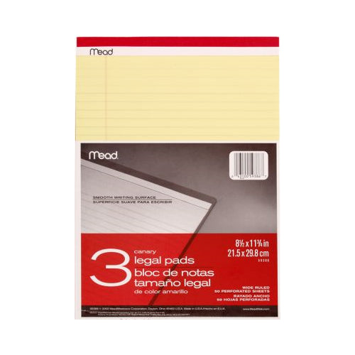 Mead® Legal Pad, 8 1/2" x 11"-043100593867-LR-185480-1-LR eShop