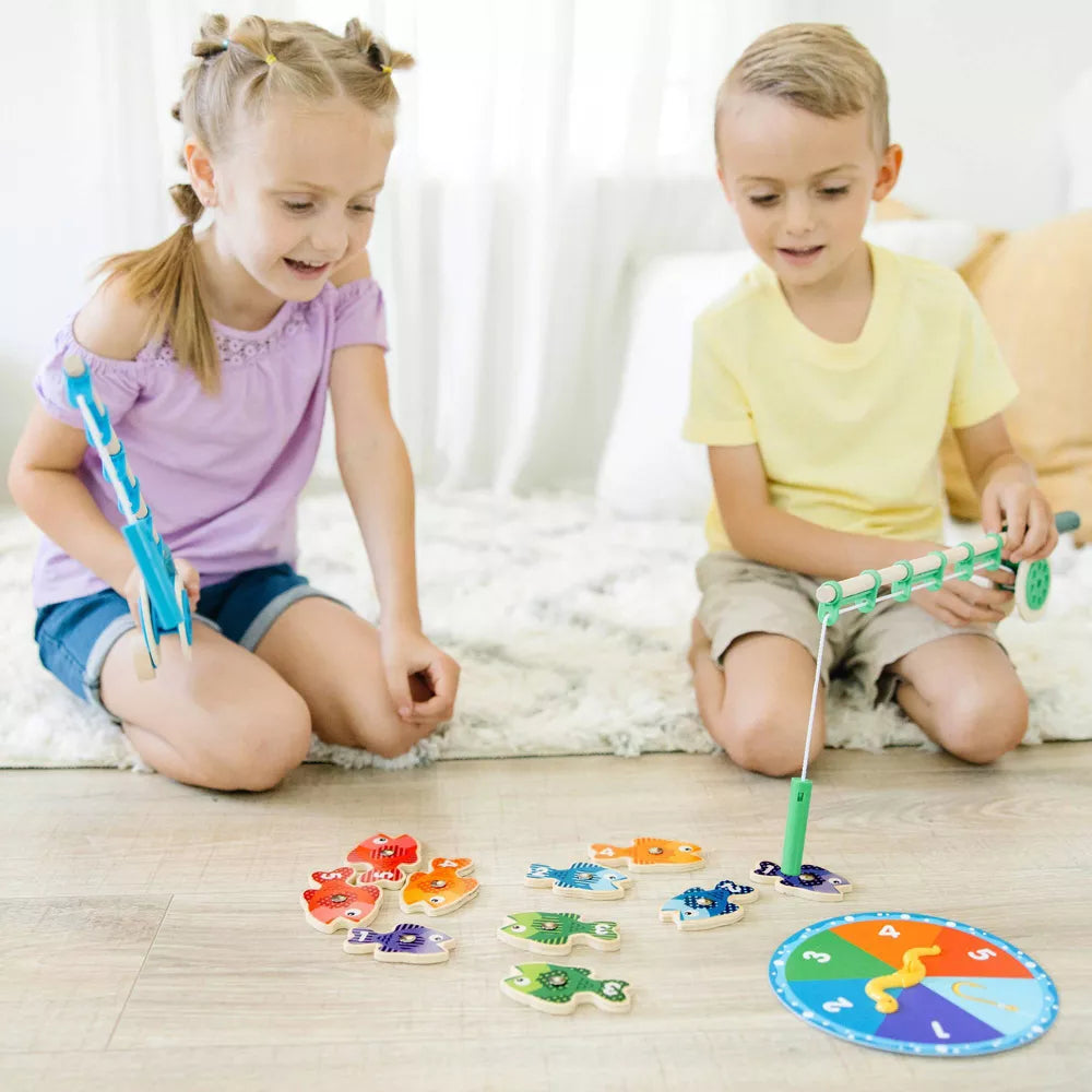 Melissa & Doug Catch & Count Wooden Fishing Game with 2 Magnetic Rods-000772051491-LR-330700-3-LR eShop