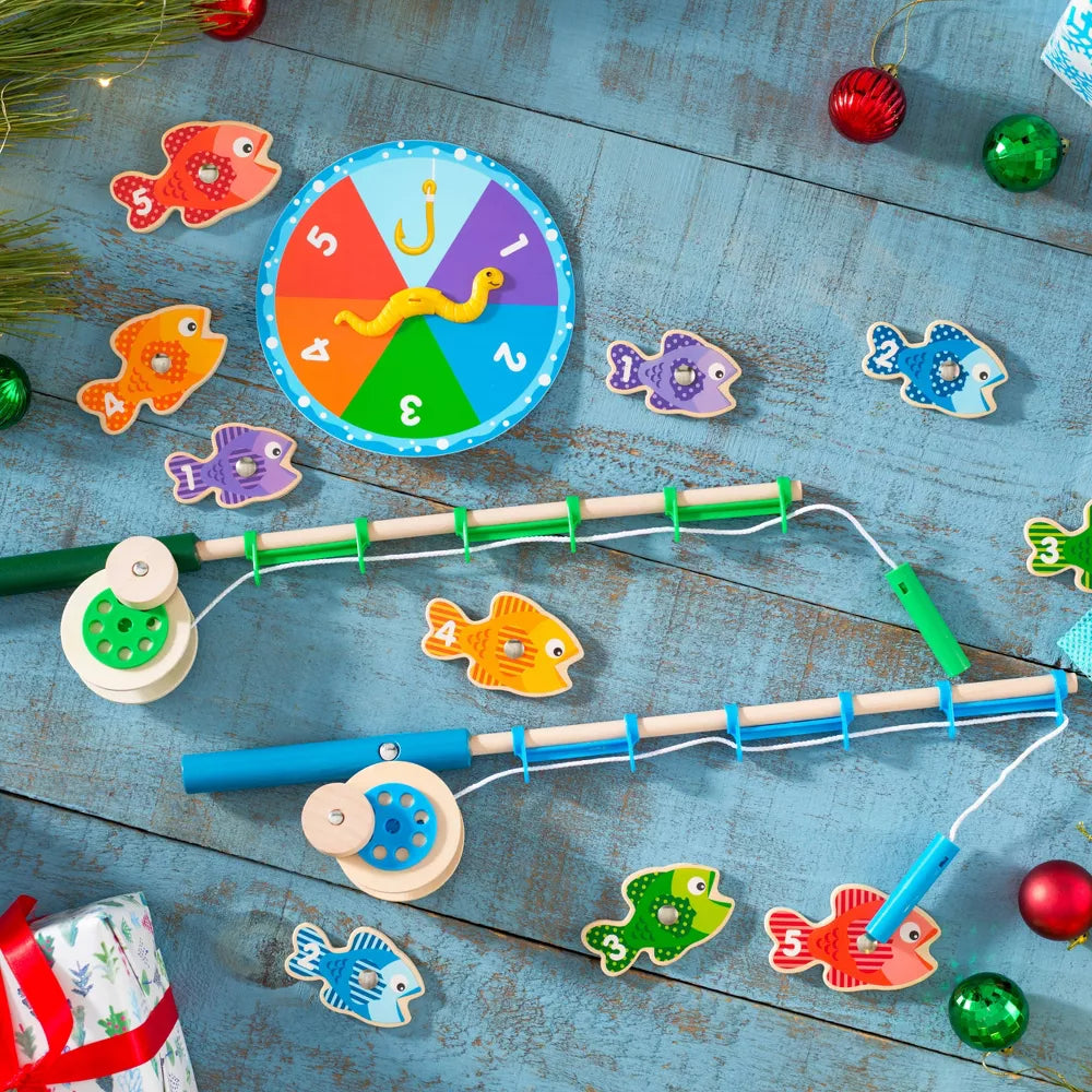 Melissa & Doug Catch & Count Wooden Fishing Game with 2 Magnetic Rods-000772051491-LR-330700-9-LR eShop