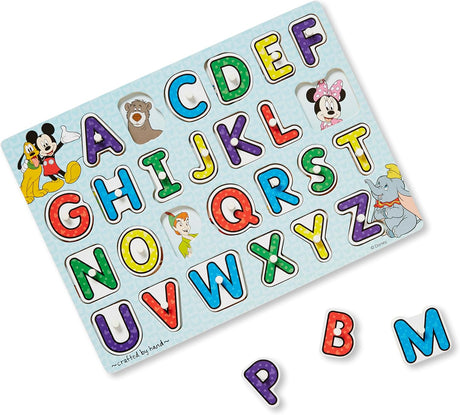 Melissa & Doug Disney Classics Alphabet Wooden Peg Puzzle, 26 pieces-000772074681-LR-316651-2-LR eShop