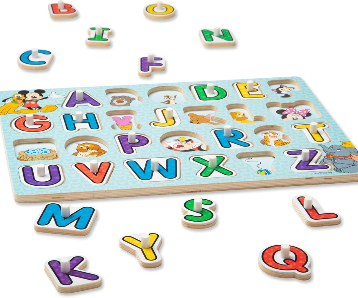 Melissa & Doug Disney Classics Alphabet Wooden Peg Puzzle, 26 pieces-000772074681-LR-316651-5-LR eShop