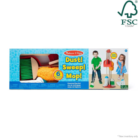 Melissa & Doug Dust! Sweep! Mop! Wooden Play Cleaning Set, 6 count-000772086004-LR-330709-1-LR eShop