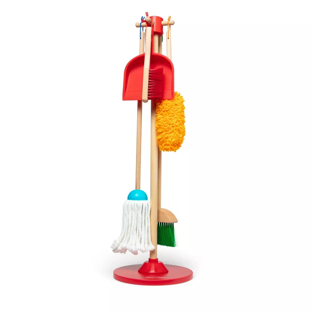 Melissa & Doug Dust! Sweep! Mop! Wooden Play Cleaning Set, 6 count-000772086004-LR-330709-2-LR eShop