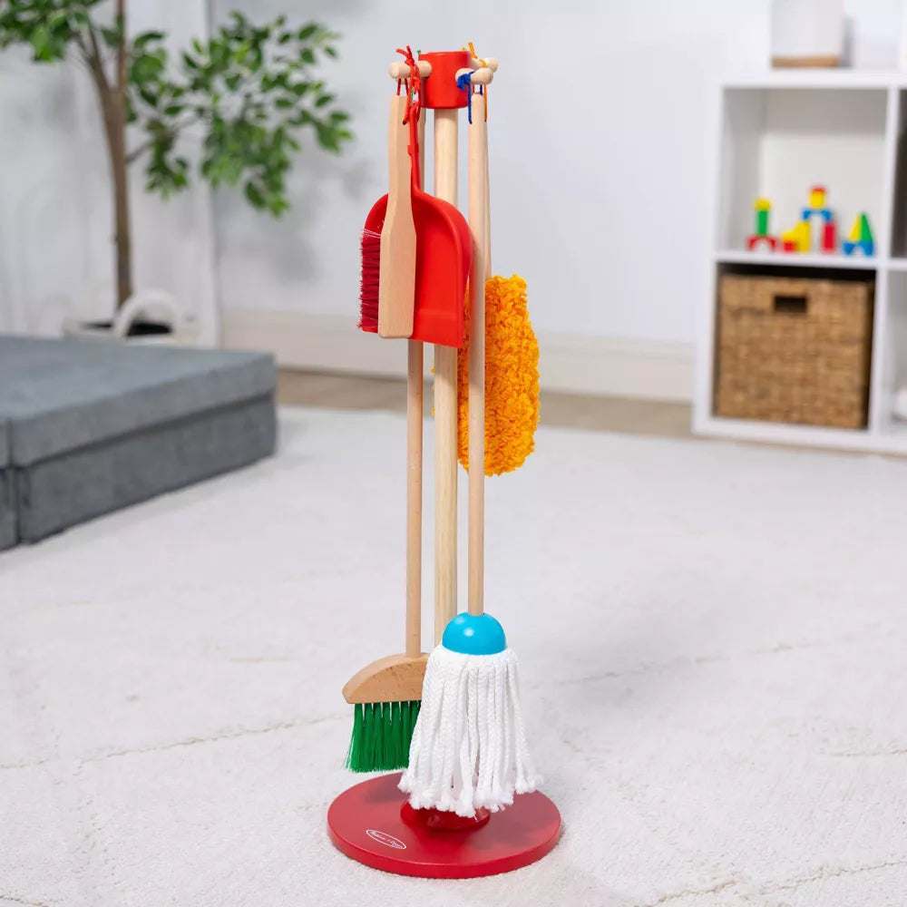 Melissa & Doug Dust! Sweep! Mop! Wooden Play Cleaning Set, 6 count-000772086004-LR-330709-9-LR eShop
