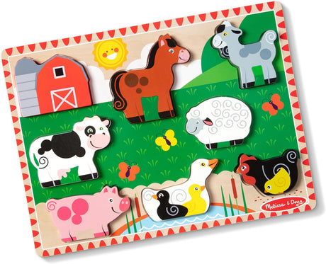 Melissa & Doug Farm Wooden Chunky Puzzle, 8 count-000772037235-LR-352743-2-LR eShop