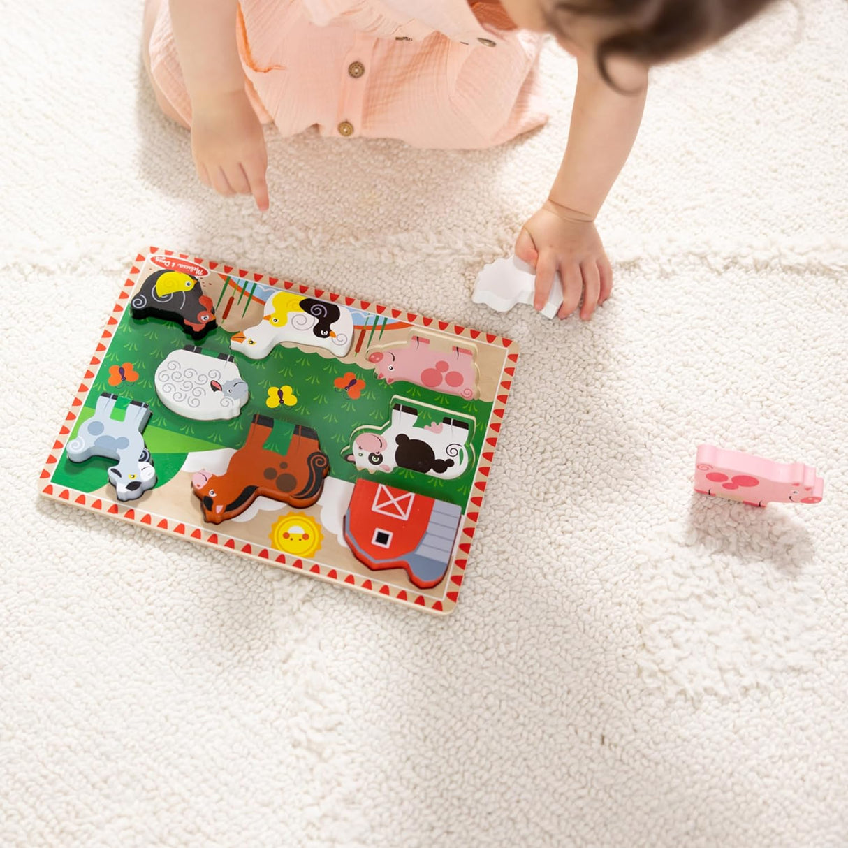 Melissa & Doug Farm Wooden Chunky Puzzle, 8 count-000772037235-LR-352743-7-LR eShop