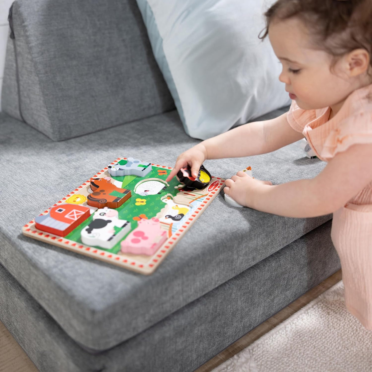 Melissa & Doug Farm Wooden Chunky Puzzle, 8 count-000772037235-LR-352743-8-LR eShop