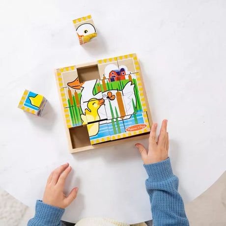 Melissa & Doug Farm Wooden Cube Puzzle With Storage Tray - 6 Puzzles in 1-000772007757-LR-352453-2-LR eShop