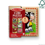 Melissa & Doug Farm Wooden Cube Puzzle With Storage Tray - 6 Puzzles in 1-000772007757-LR-352453-3-LR eShop