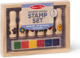 Melissa & Doug Happy Handles Wooden Stamp Set, 6 Stamps and 6 Colored Pads-000772024075-LR-233721-1-LR eShop
